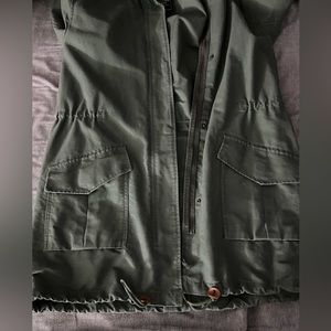 Abercrombie and Fitch Green Cargo Jacket Size L